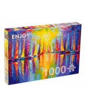 Puzzle Enjoy de 1000 de piese - Barci multicolore